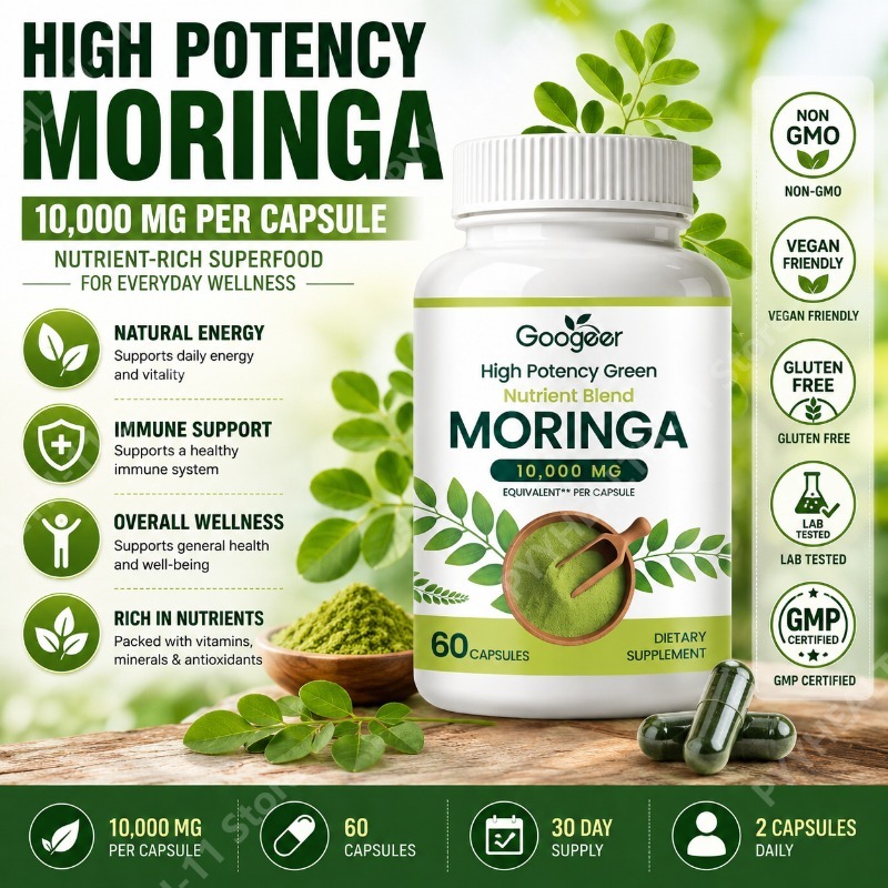 Herbal Wellness Formula - مكمل المورينجا الممتاز مع مستخلص الأوراق