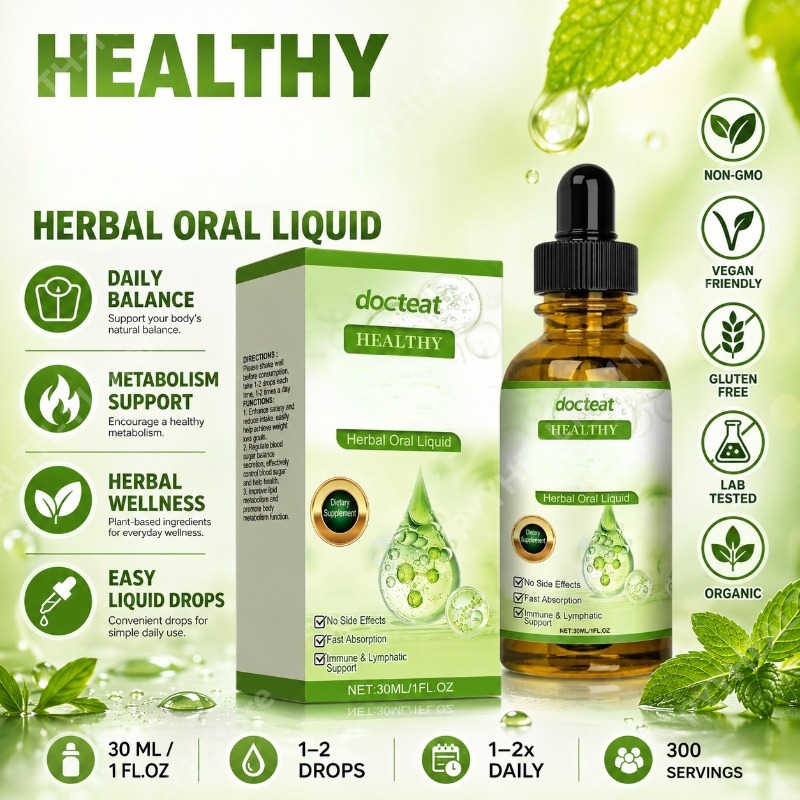 Herbal Wellness Drops - قطرات سائلة عشبية من مستخلص أوراق
