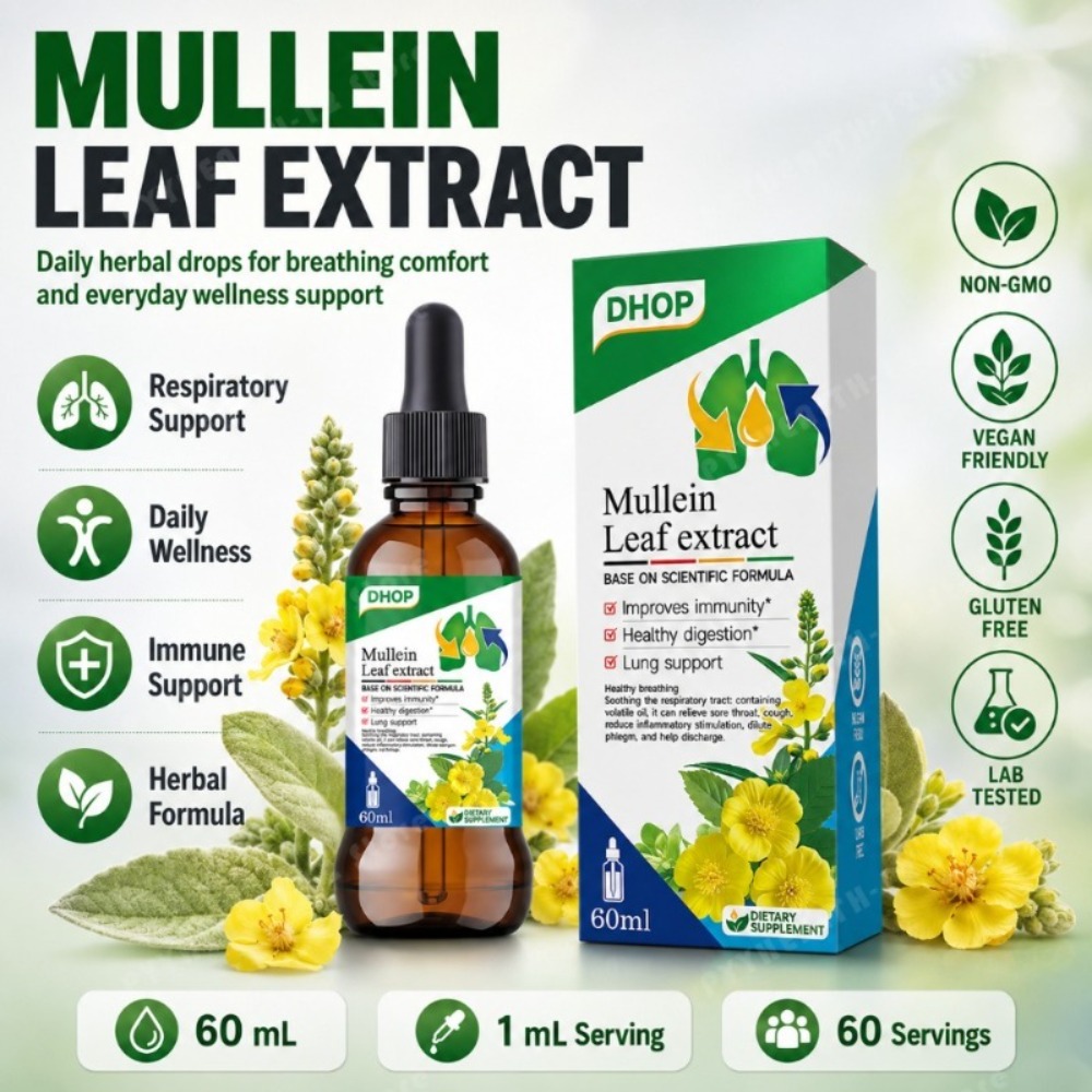 قطرات مستخلص أوراق المولين 60  - مراجعة Herbal Wellness Drops وسعره