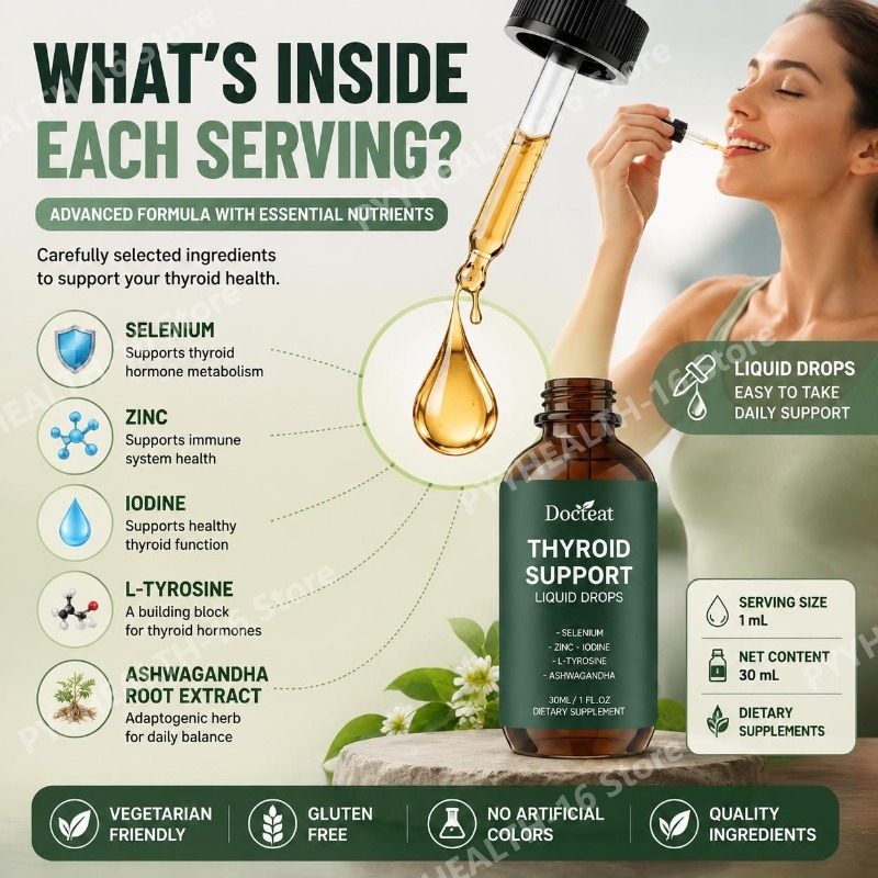 دوكتيت قطرات سائلة لدعم الغدة  - مراجعة Herbal Wellness Formula وسعره